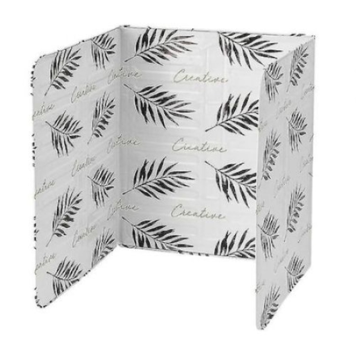 Paravan pliabil anti-stropire, aluminiu, alb/gri