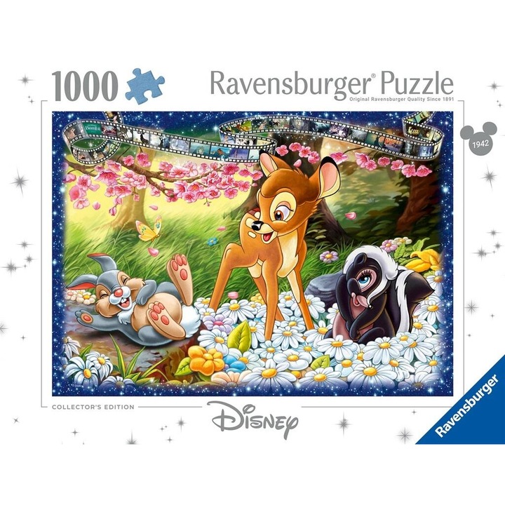 Пъзел Ravensburger Disney Classics Bambi, 1000 части, антирефлекс, 70x50см