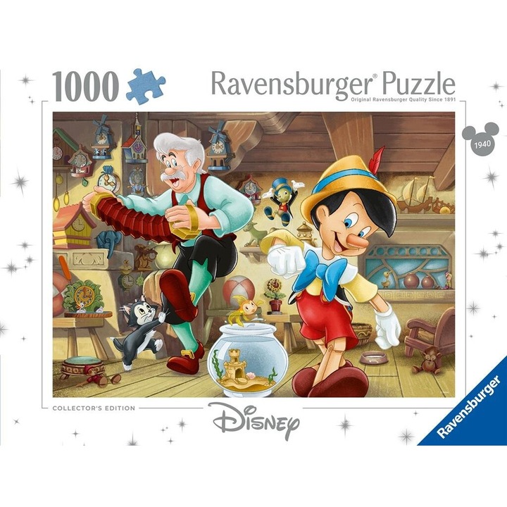 Пъзел Ravensburger, Пинокио, 1000 части, 70x50см