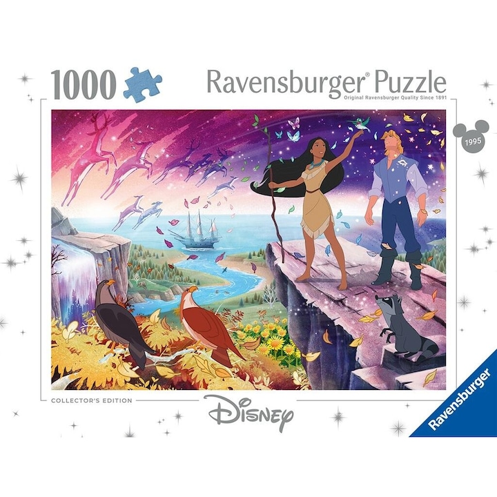 Пъзел Ravensburger Disney Classics Pocahontas, 1000 части, антирефлекс, 70x50см