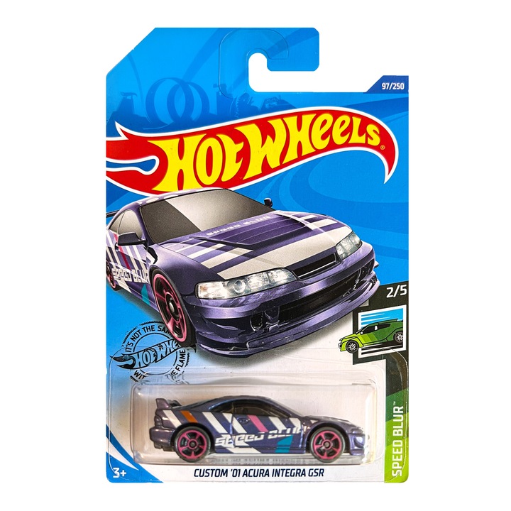 Hot Wheels fémautó, Custom 01 Acura Integra GSR, 1:64, lila