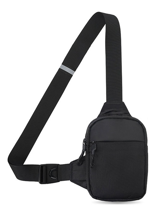 Férfi crossbody táska, BGHYHYHI, Vízálló, Rekeszes, Fekete