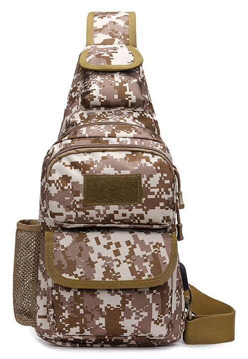 Férfi crossbody táska, BGHYHYHI, Vízálló, Rekeszes, Bézs