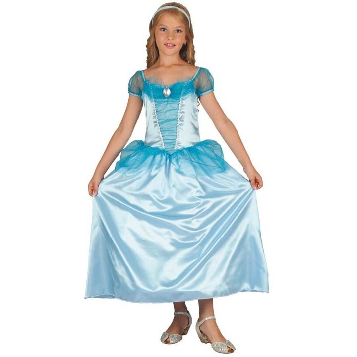Gyerek hercegnő jelmez, MADEJ, Kék, 110-120cm
