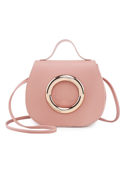 Női táska, BGHYHYHI, PU bőr, Rekeszes, Rózsaszín