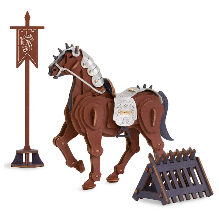 96 darabos 3D harci lovas DIY fa puzzle