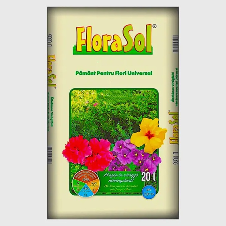 Торф Florasol 20 L, субстрат за цветя/универсален