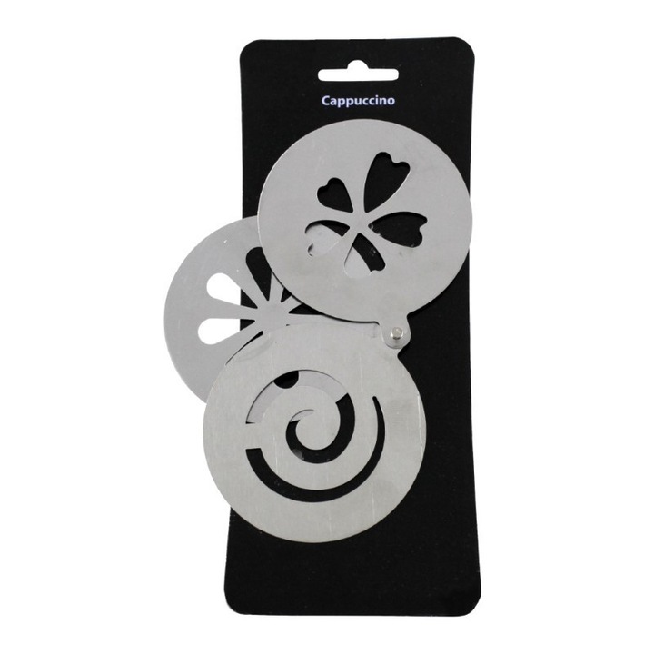 Set forme din inox, pentru cafea si cappucino, 8 cm, 3buc/set