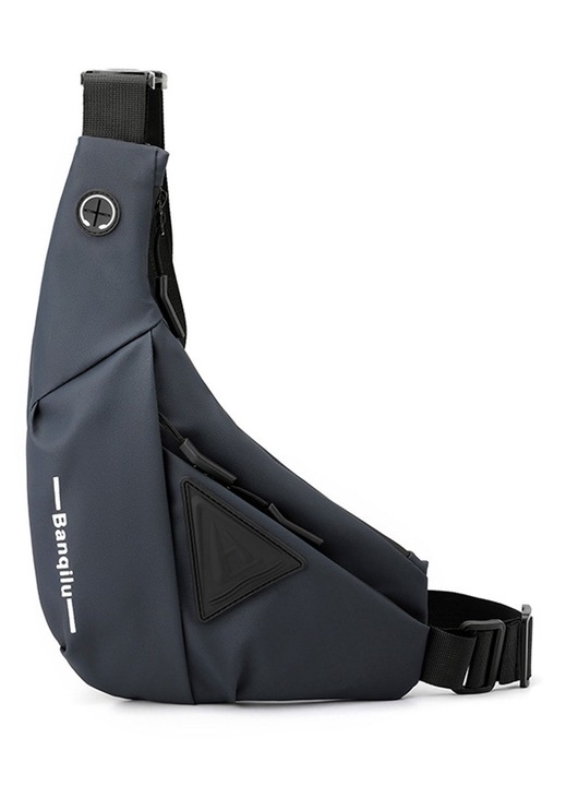 Férfi crossbody táska, BGHYHYHI, vízálló, rekeszes, sötétkék