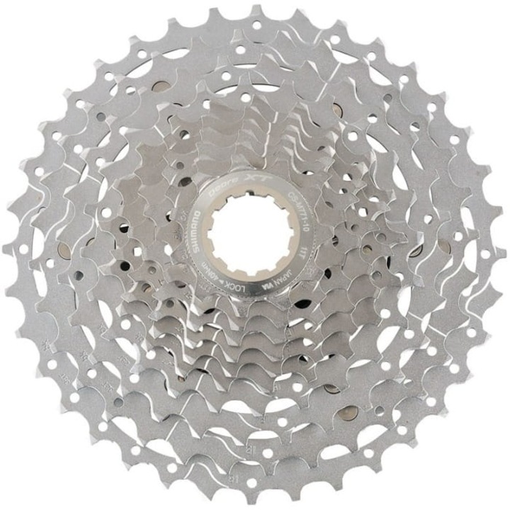 Kerékpár fogaskerék, Shimano, alumínium, 10 sebességes, 11-34T, ezüst