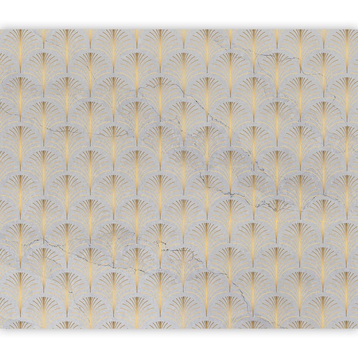 Fototapet Autoadeziv - Linear Pattern With Gold - 343 x 256 cm