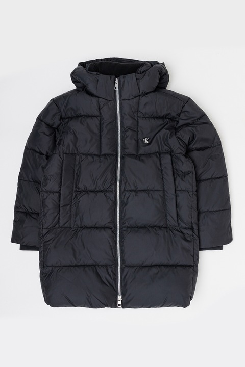 CALVIN KLEIN, Geanta cu aspect matlasat, Negru