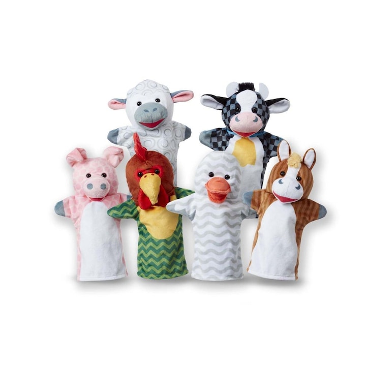 6 db-os Gyerekbáb készlet, Melissa & Doug, poliészter, többszínű, 24x17 cm