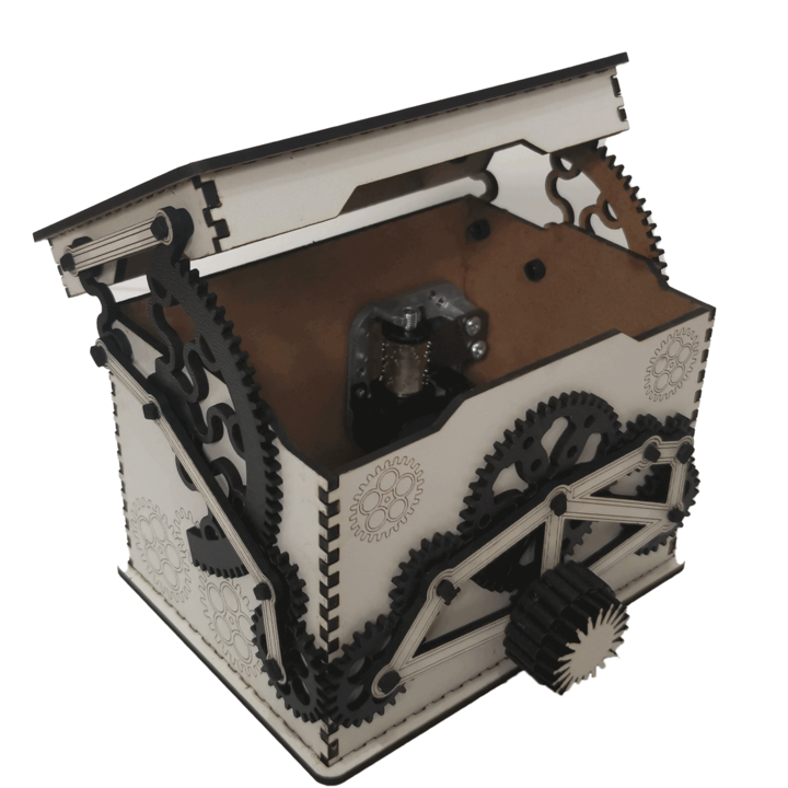 Cutie muzicala manuala, 14 x 12 cm