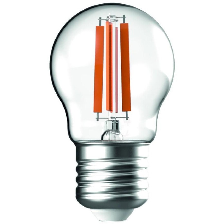 LED крушка с нажежаема жичка G45, Avide, E27, 6.5W, 806lm (еквивалент на 60W), топла светлина 2700K, клас E