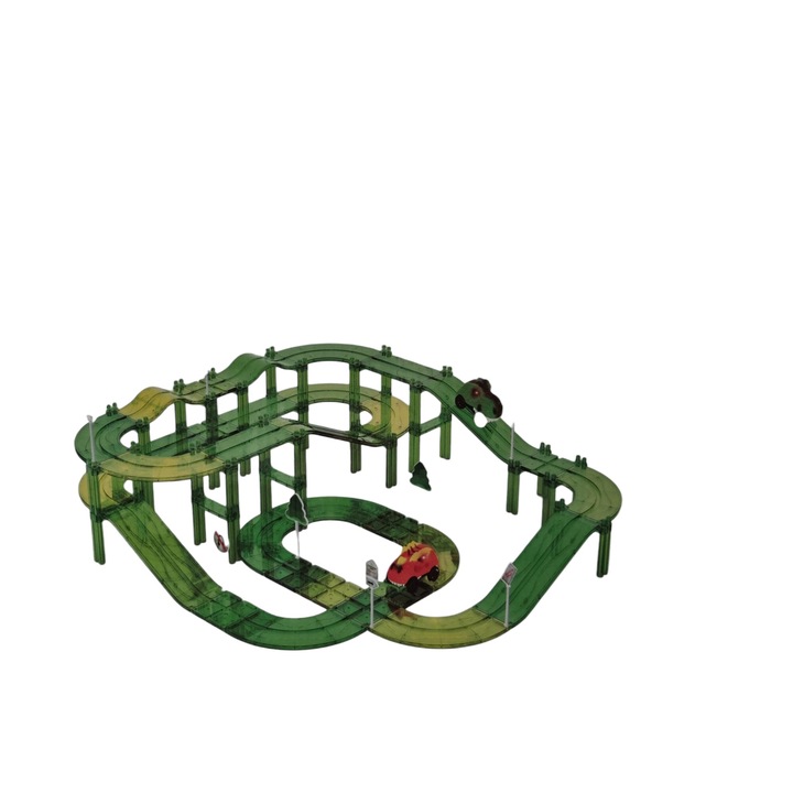 Set de Constructie Magnetic, Circuit Dinozaur, multicolor 3 ani