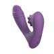 Vibrator 2 in 1, 9 moduri de vibratie, stimularea clitorisului si punctului G, jucarie sexuala pentru femei, cupluri, rezistenta la apa, silentios, incarcare USB, timp functionare 60 minute, silicon, prietenos cu pielea, mov, SIPEDO