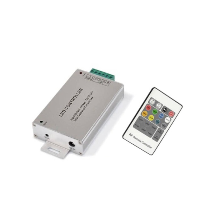 Controler LED RGB MW Lighting, 3 zone, 12V/24V, pilot RF, 70m