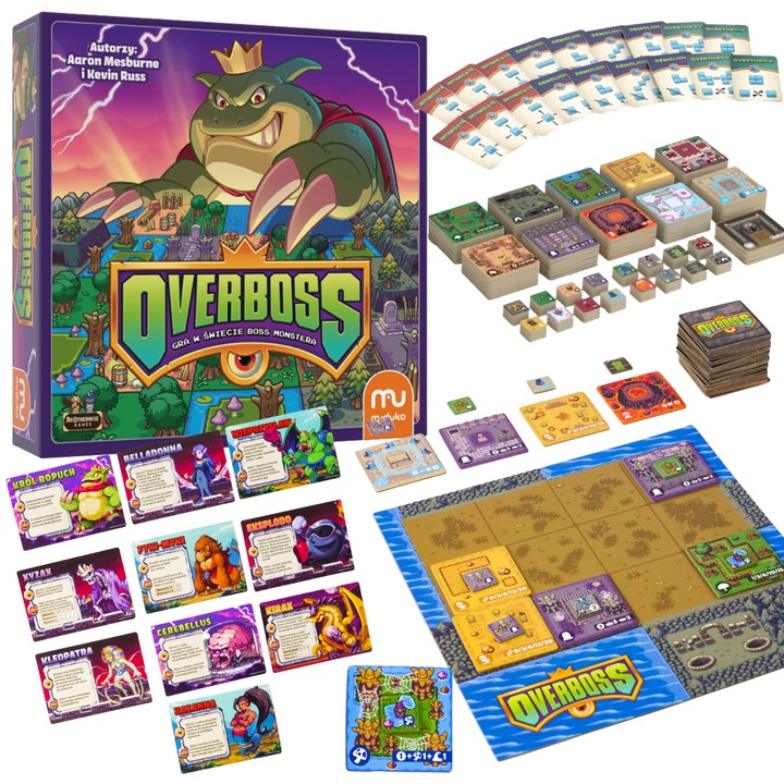 Muduko Overboss társasjáték, 128 lapka, 100 zseton, 30x30x7,5cm
