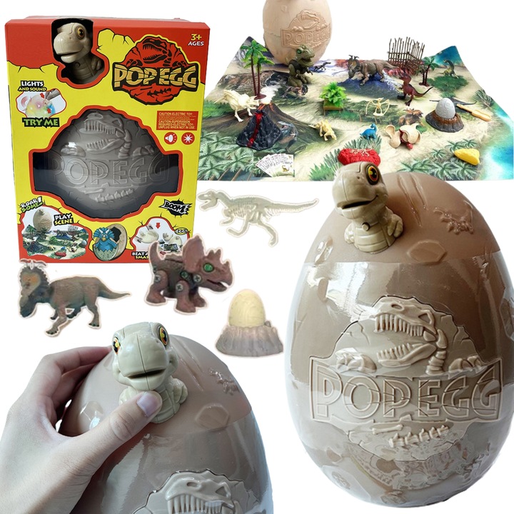 Dinoszaurusz játékszett, Maksik, Többszínű, 3 év+