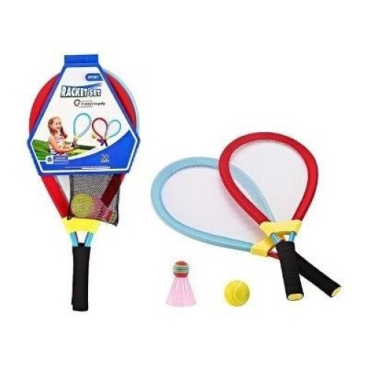 Комплект 2 ракети за бадминтон Artyk, Топка, Многоцветни