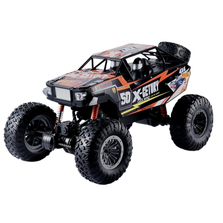 Masinuta Off-Road Import ProNice, control la distanta, tractiune 4x4, unghi inclinatie 45 grade, 24x28.1x50.3cm