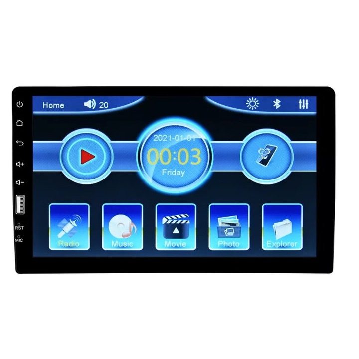 Player auto, ecran 9 inch, radio, 1 din, usb, mirror link, bt