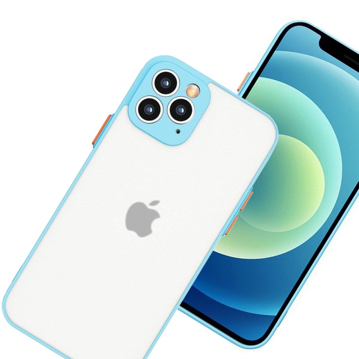 Husa telefon Hurtel Milky Case, silicon, transparenta, albastra, pentru Samsung Galaxy A22 4G