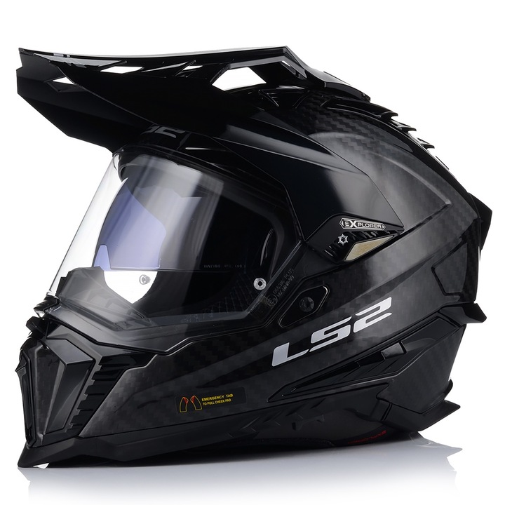 Мотоциклетна каска, LS2 MX701 Explorer, карбонова, UV защита, крос/ендуро/ATV, ECE 22.06, M 57-58 см