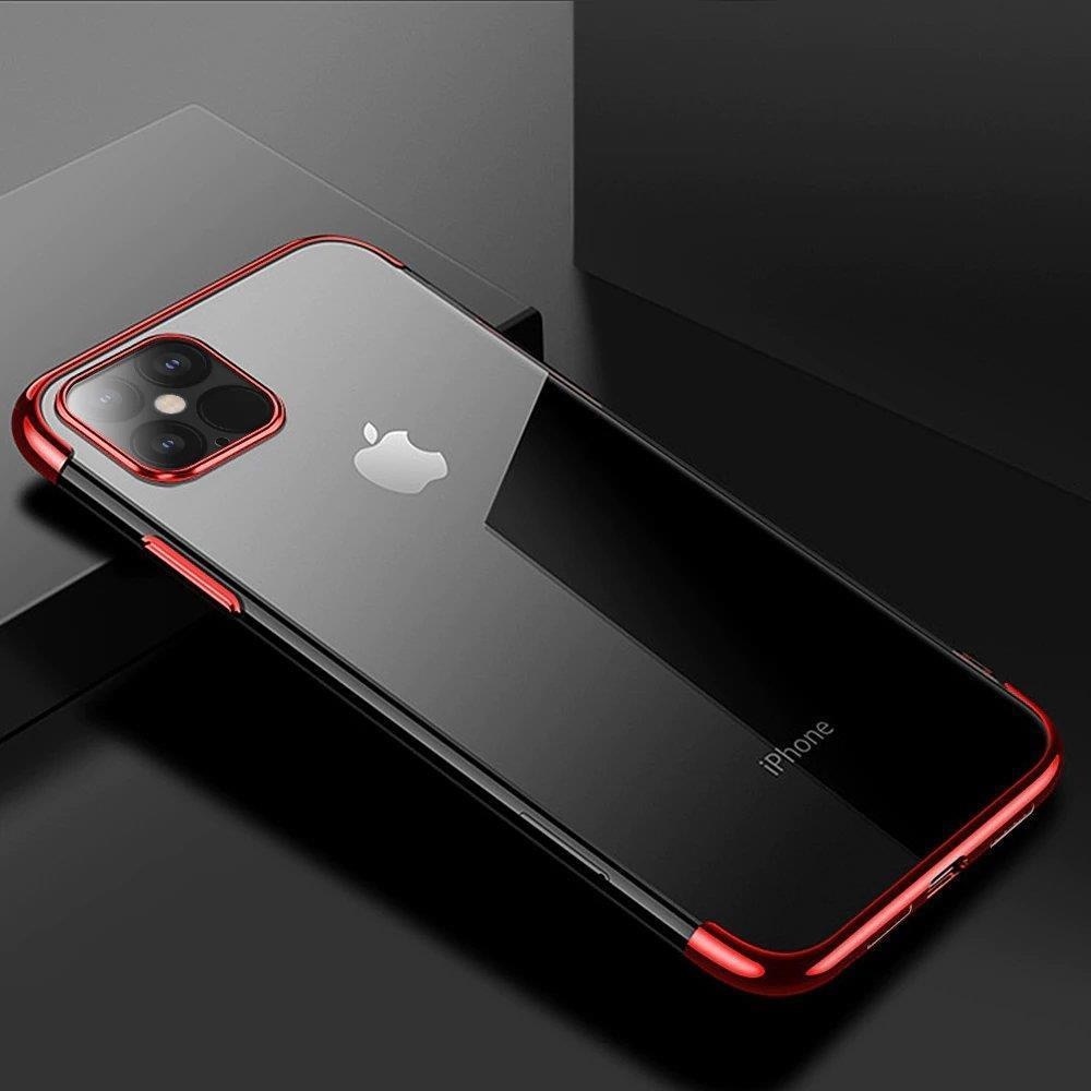 Husa telefon Hurtel Clear Color, gel, rama metalica, rosu, Xiaomi Redmi Note 11 Pro+ 5G / 11 Pro 5G / 11 Pro