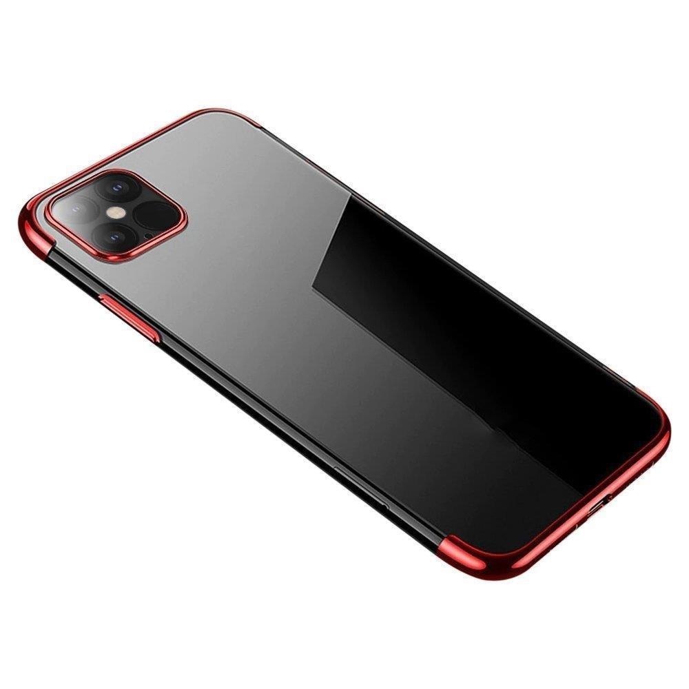 Husa telefon Hurtel Clear Color, gel, rama metalica, rosu, Xiaomi Redmi Note 11 Pro+ 5G / 11 Pro 5G / 11 Pro