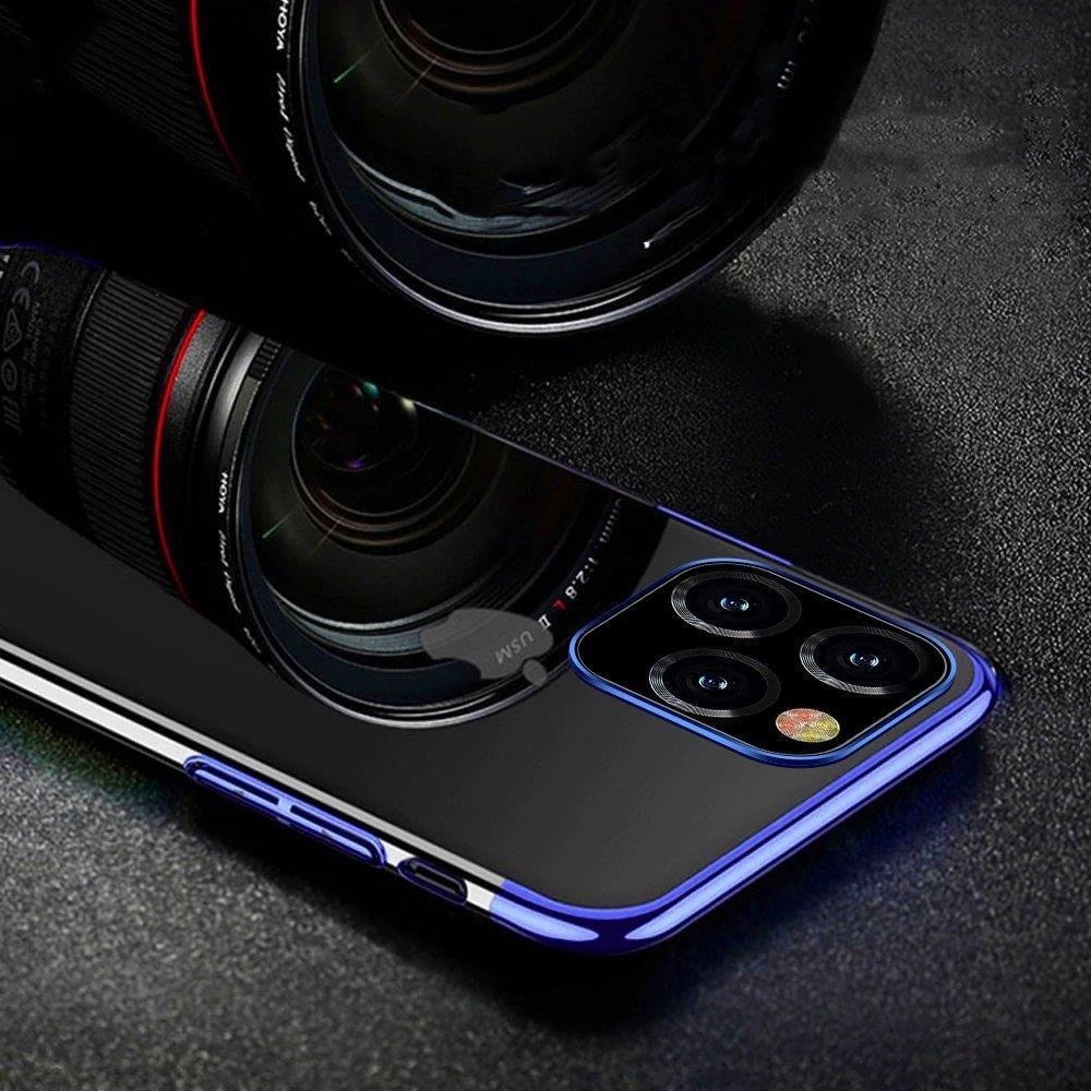Husa telefon Hurtel Clear Color, gel, rama metalica, rosu, Xiaomi Redmi Note 11 Pro+ 5G / 11 Pro 5G / 11 Pro