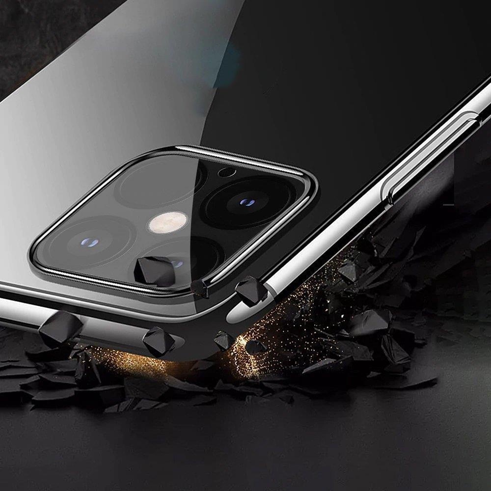 Husa telefon Hurtel Clear Color, gel, rama metalica, rosu, Xiaomi Redmi Note 11 Pro+ 5G / 11 Pro 5G / 11 Pro
