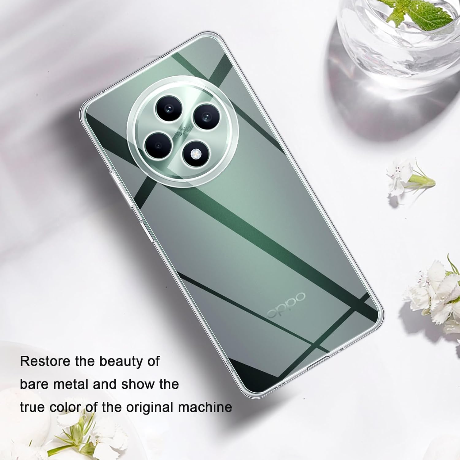 Husa pentru Oppo Reno 12F Reno 12FS Anti-Shock 1.5mm cu protectie lentile transparent