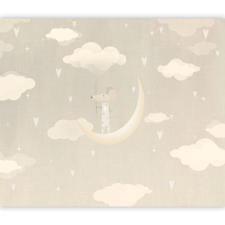 Fototapet Autoadeziv - Mouse on the Moon - 147 x 105 cm