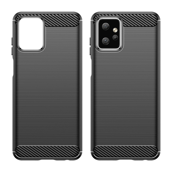 Husa telefon Hurtel Carbon Case, protectie ridicata, negru, Motorola Moto G Power 2023