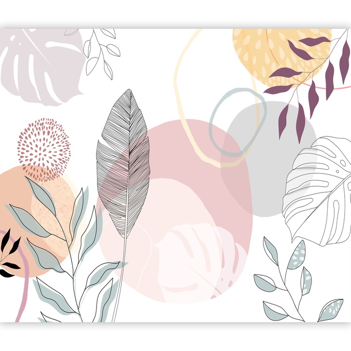 Fototapet Standard - Vegetable Line Art - 200 x 140 cm