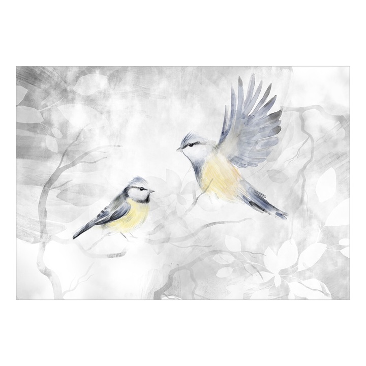 Fototapet Standard - Watercolor Tit - Second Variant - 250 x 175 cm
