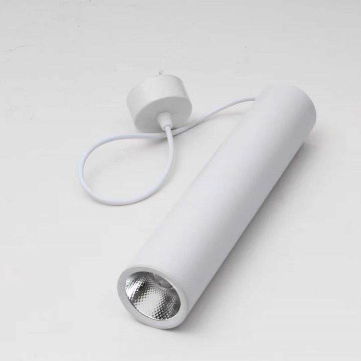 Lustra led suspendat tubular culoare alba 7w 500lm