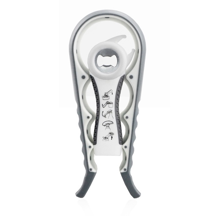 Jormftte 5 az 1-ben konzervnyitó, rozsdamentes acél, csúszásmentes fogantyú, kompakt