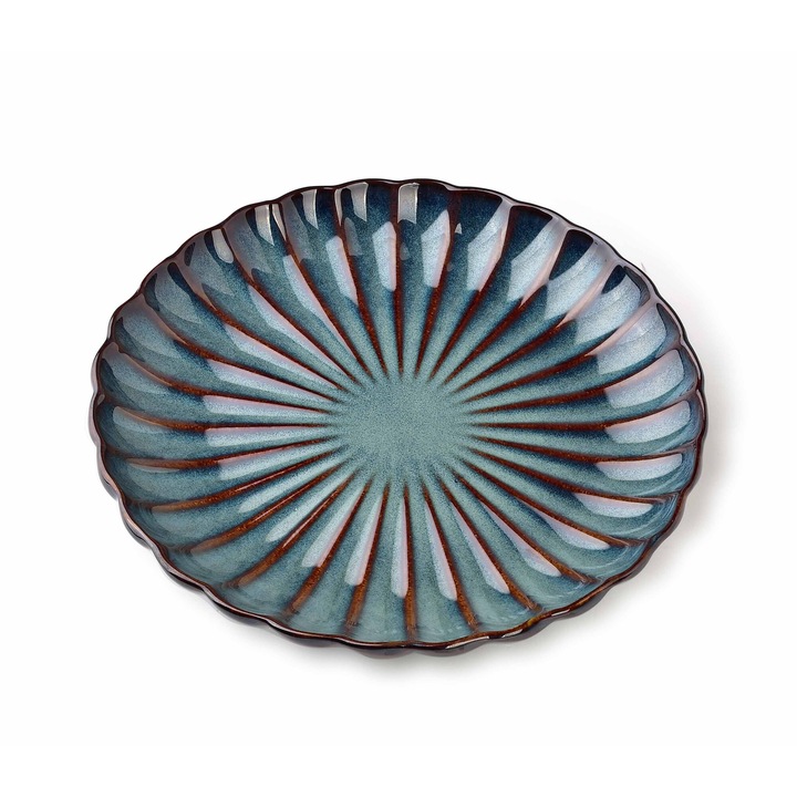 Farfurie desert Affekdesign by Mondex EVIE DARK, portelan, albastru inchis, 20.5x3cm