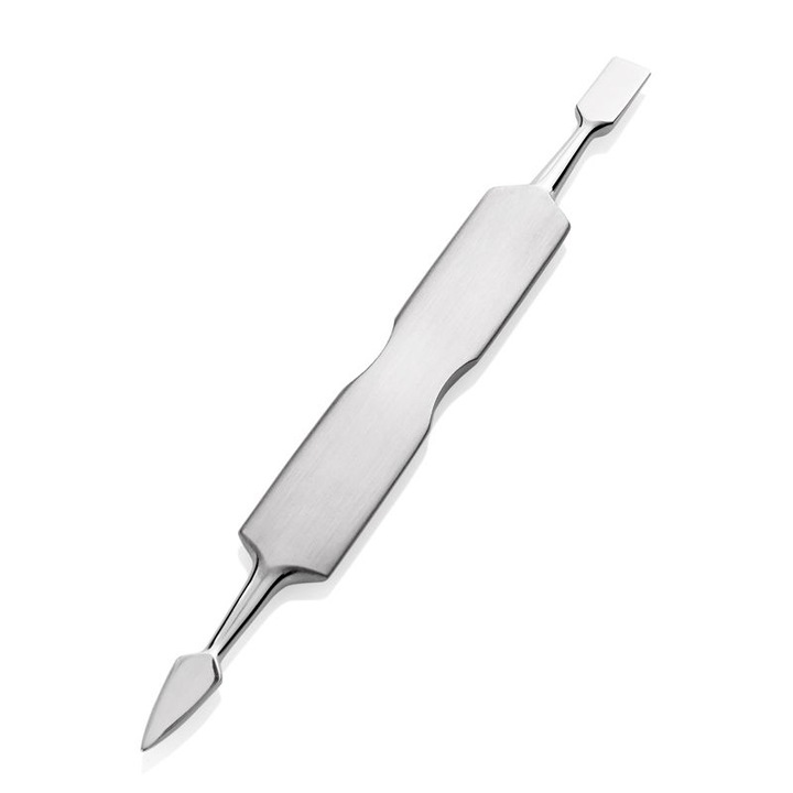 Instrument pentru cuticule, Activeshop Omi P38, satinat cu elemente polisate, inox, sterilizabil