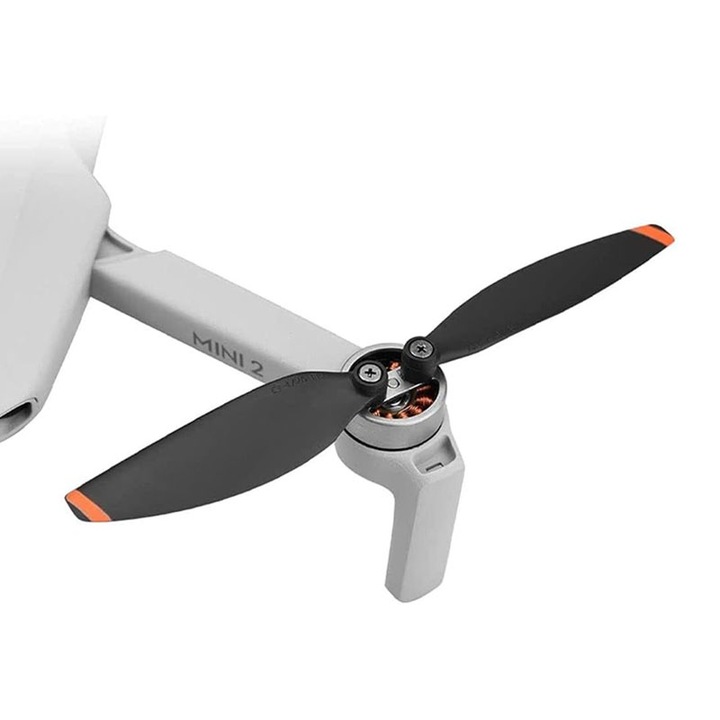 Set 16 elice, Rqiurpn, Pentru DJI Mini 2/SE/4K, zgomot redus, portocaliu, cu suruburi si surubelnita