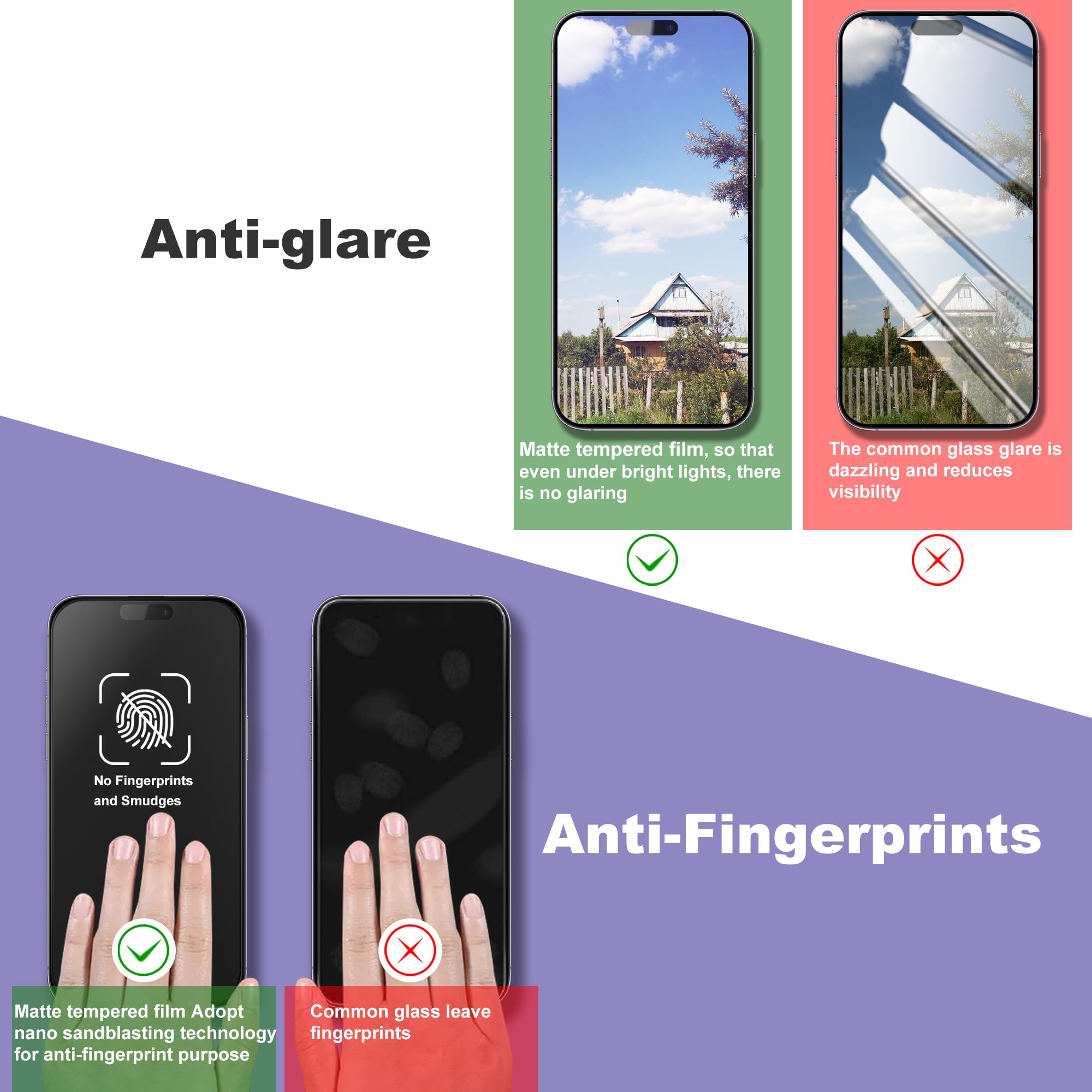 Folie de protectie pentru telefon, Happy, Sticla securizata, Kit de instalare, Pentru iPhone 14 Pro, Transparent
