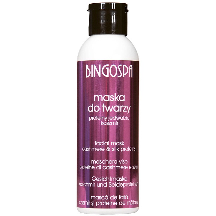 Masca faciala BingoSpa cu proteine de casmir si matase, 150ml