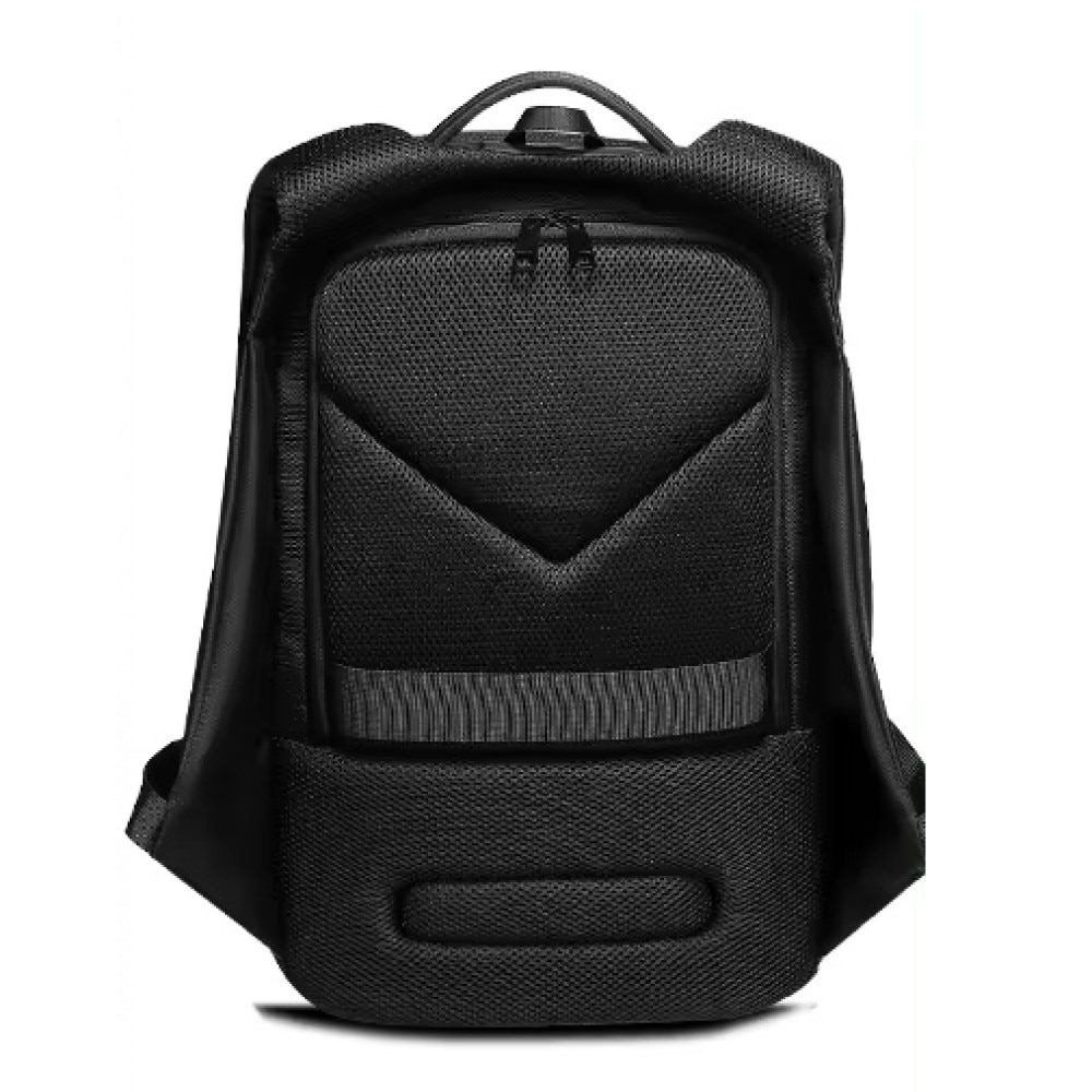 Rucsac laptop 17.3", business pentru calatorii, cu buzunar antifurt si port USB, GETICS, 47x31x20 cm, Negru