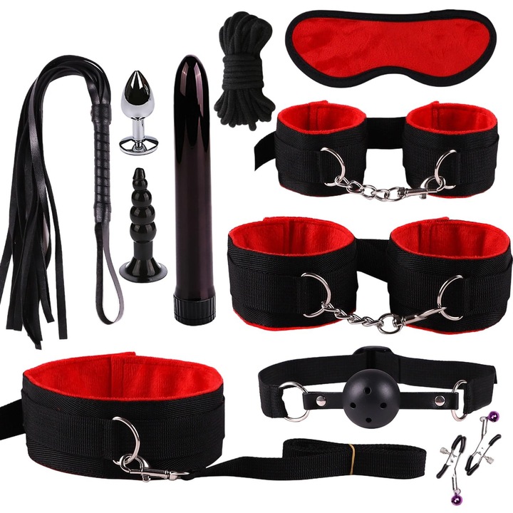 Set BDSM, 11 piese, plus, multicolor