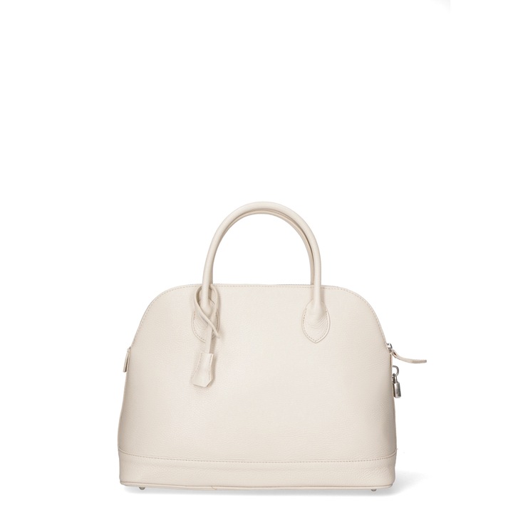 Gave Lux, Geanta bowler de piele texturata, Bej