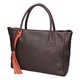 Gave Lux, Geanta tote de piele cu canaf 25471, Maro