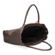 Gave Lux, Geanta tote de piele cu canaf 25471, Maro
